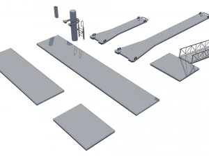 marina for boats 3D Model