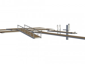 marina for boats 3D मॉडल