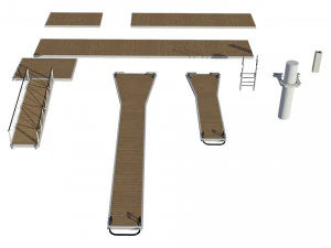 marina for boats 3D Model