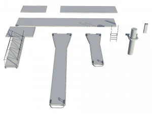 marina for boats 3D Model