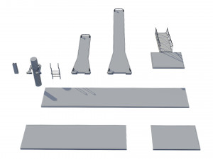 marina for boats 3D मॉडल