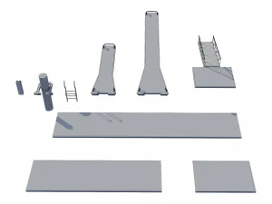 marina for boats 3D Model