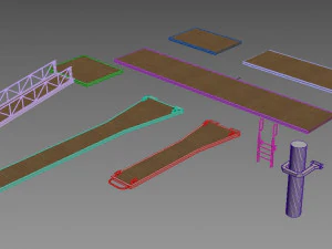 marina for boats 3D Model