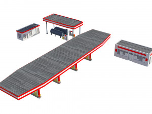 gas station 3D Model