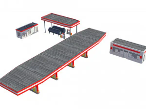 АЗС 3D Модель