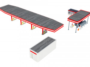 gas station 3D Model