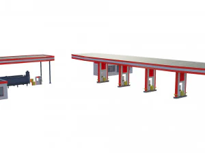 gas station 3D Model