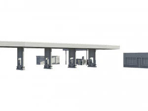 gas station 3D Model