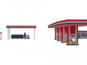gas station 3D Model