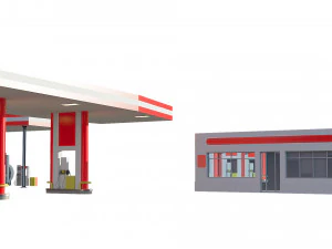 gas station 3D Model