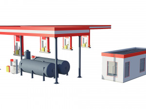 gas station 3D Model