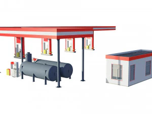 gas station 3D Model