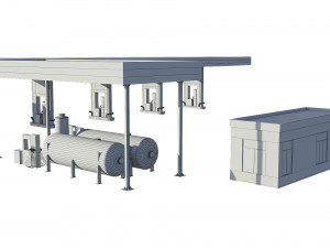 gas station 3D Model