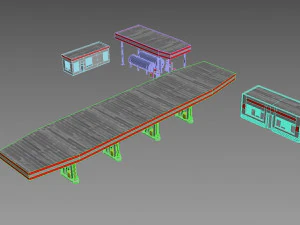 gas station 3D Model