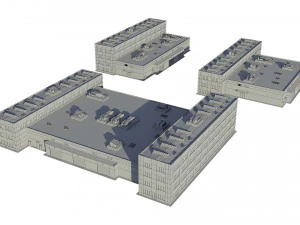 industrial buildings model pack 3D Model