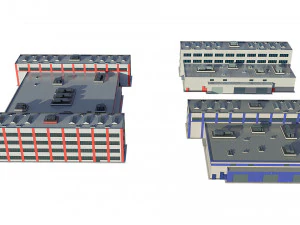 industrial buildings model pack 3D Model