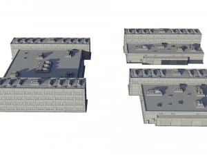 industrial buildings model pack 3D Model