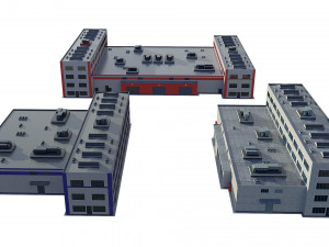 industrial buildings model pack 3D मॉडल