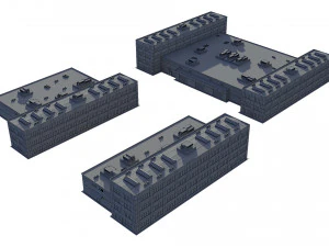 industrial buildings model pack 3D Model