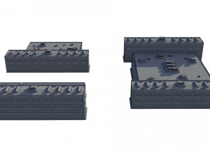 industrial buildings model pack 3D Model
