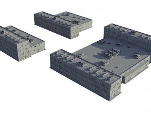 industrial buildings model pack 3D Model