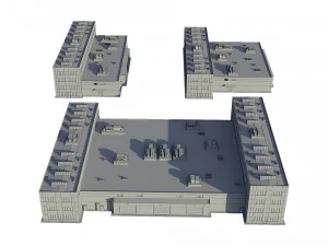industrial buildings model pack 3D Model