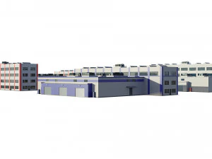 industrial buildings model pack 3D Model