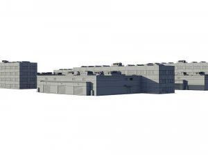industrial buildings model pack 3D Model