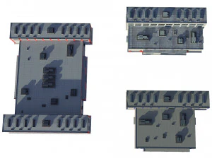 industrial buildings model pack 3D Model