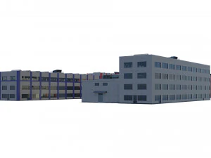 industrial buildings model pack 3D Model