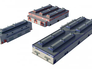 industrial buildings model pack 3D Model