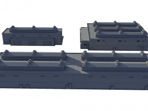 industrial buildings model pack 3D 模型