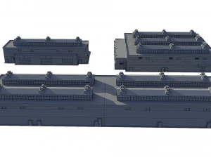 industrial buildings model pack 3D Model