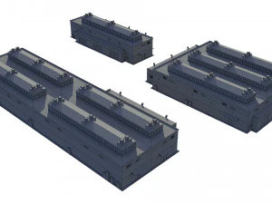 industrial buildings model pack 3D Model