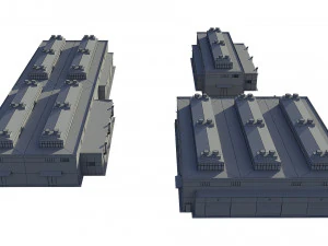 industrial buildings model pack 3D Model