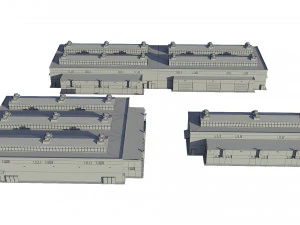 industrial buildings model pack 3D Model