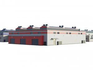 industrial buildings model pack 3D Model
