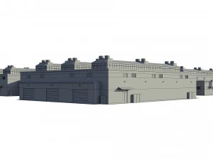 industrial buildings model pack 3D Model