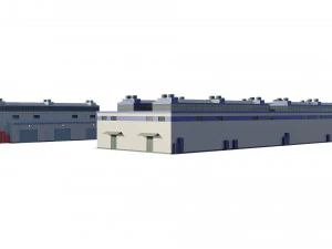 industrial buildings model pack 3D Model