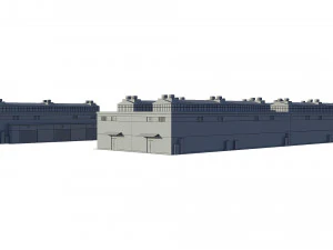 industrial buildings model pack 3D Model