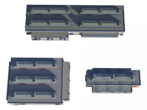 industrial buildings model pack 3D Model