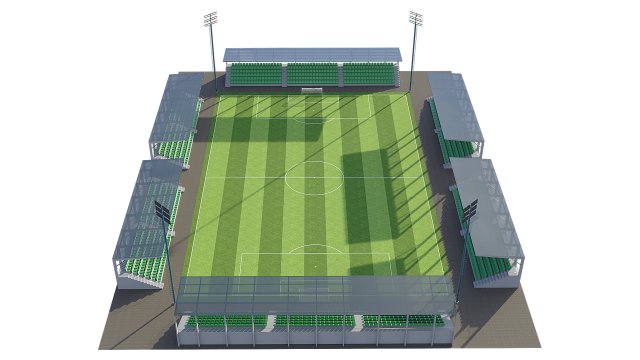 soccer football field Modèle 3D .c4d .max .obj .3ds .fbx .stl .blend 