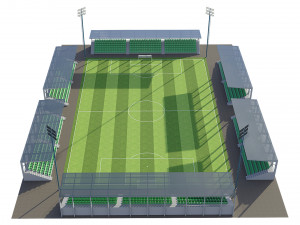 soccer football field 3D Model