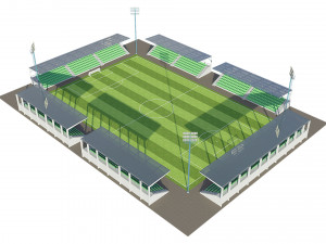 soccer football field Modèle 3D