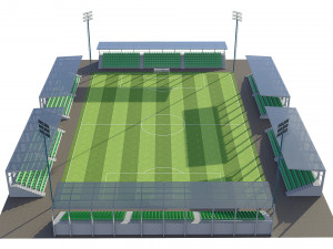 soccer football field Modèle 3D
