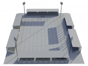 soccer football field Modèle 3D