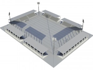 soccer football field Modèle 3D