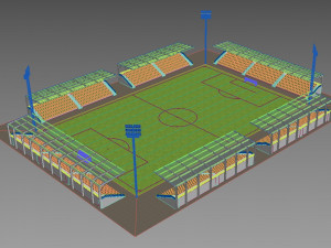 soccer football field Modèle 3D