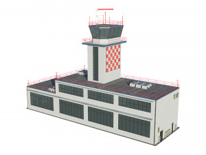 airport control tower 3D Model