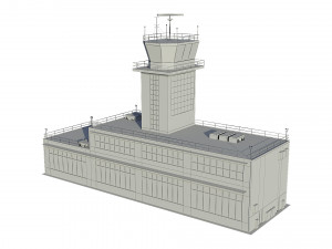 airport control tower 3D 模型